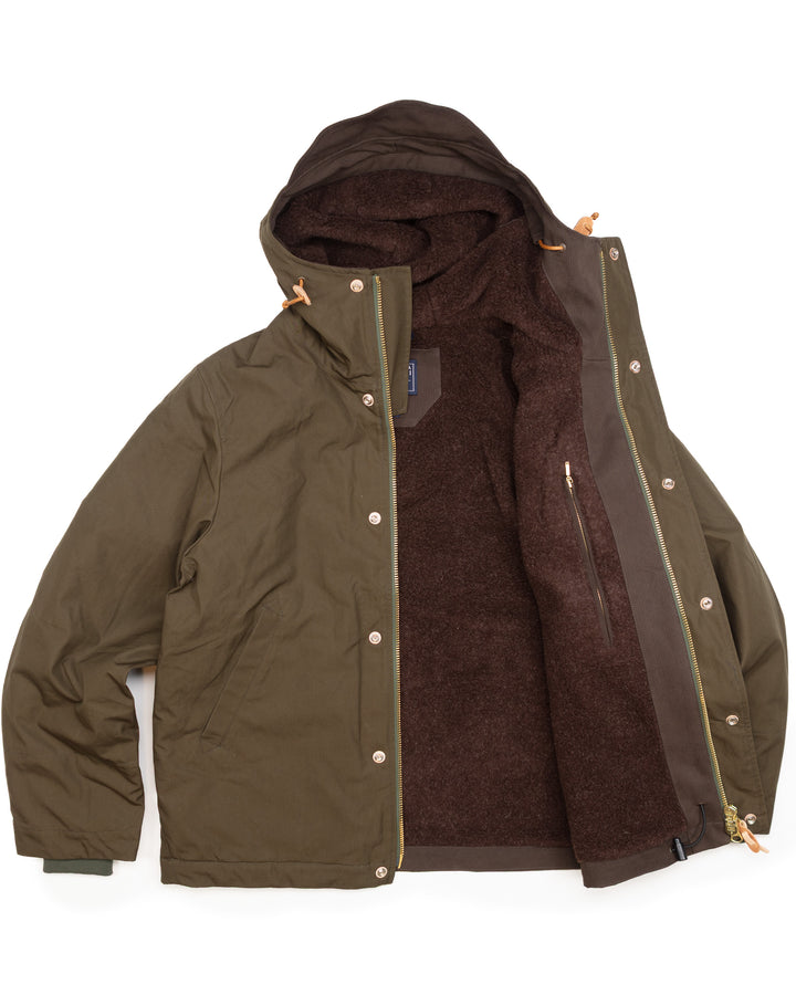 Lined Shelter Jacket in Military Green 7095-AV