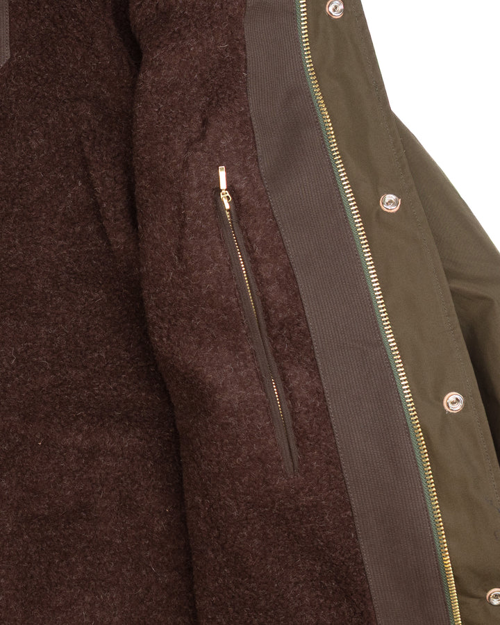 Lined Shelter Jacket in Military Green 7095-AV
