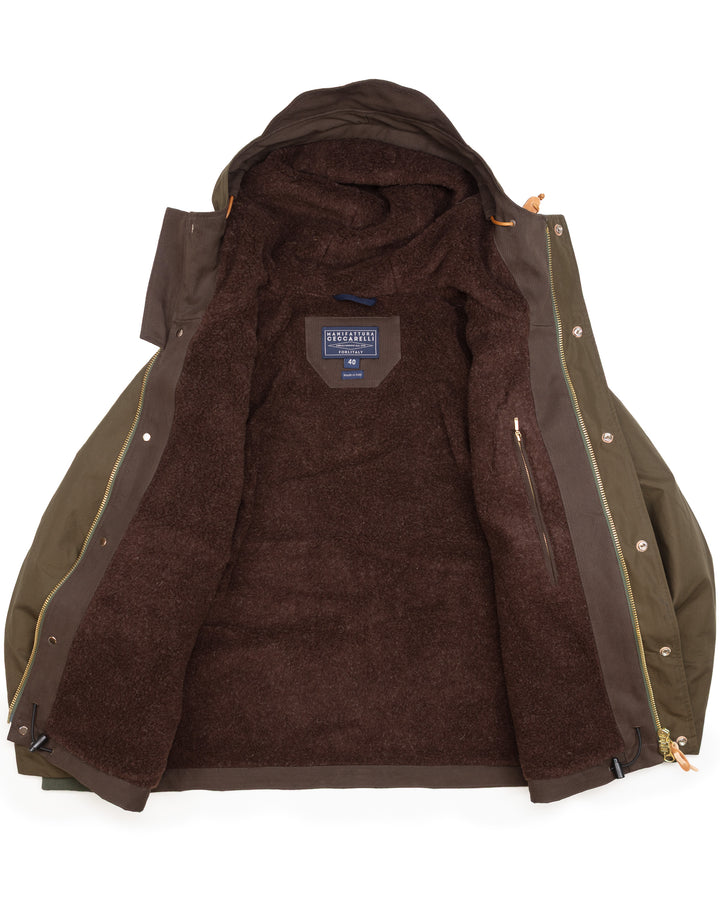 Lined Shelter Jacket in Military Green 7095-AV