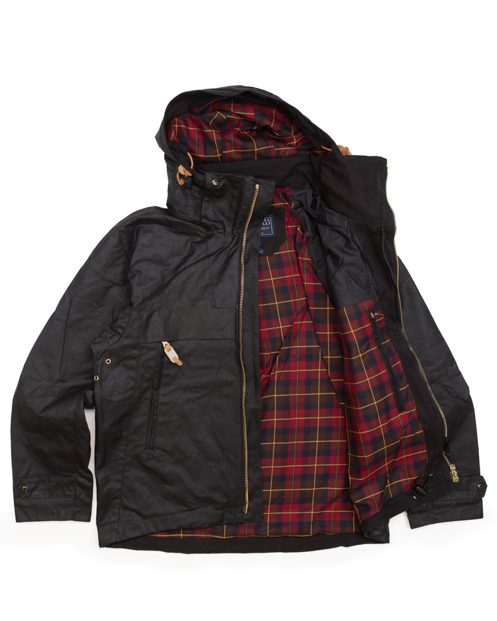 Waxed Trekking Jacket in Black W7085-WX