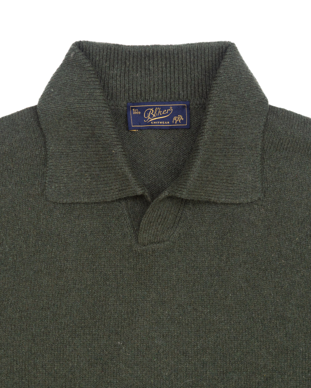 The Skipper Polo Sweater in Green Cashmere