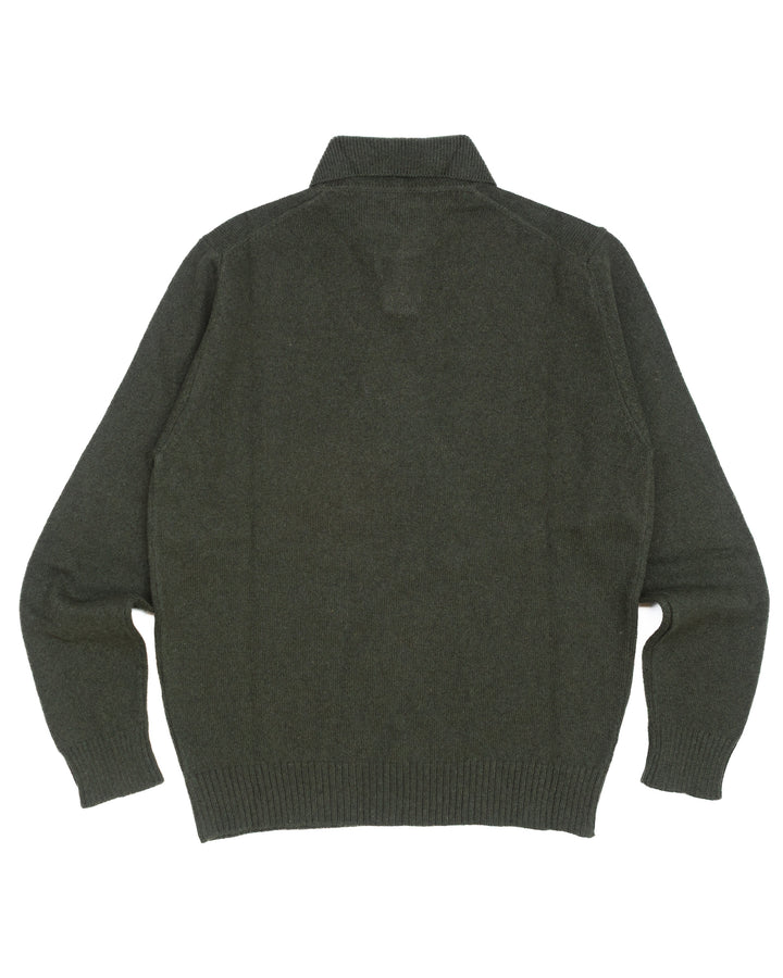 The Skipper Polo Sweater in Green Cashmere