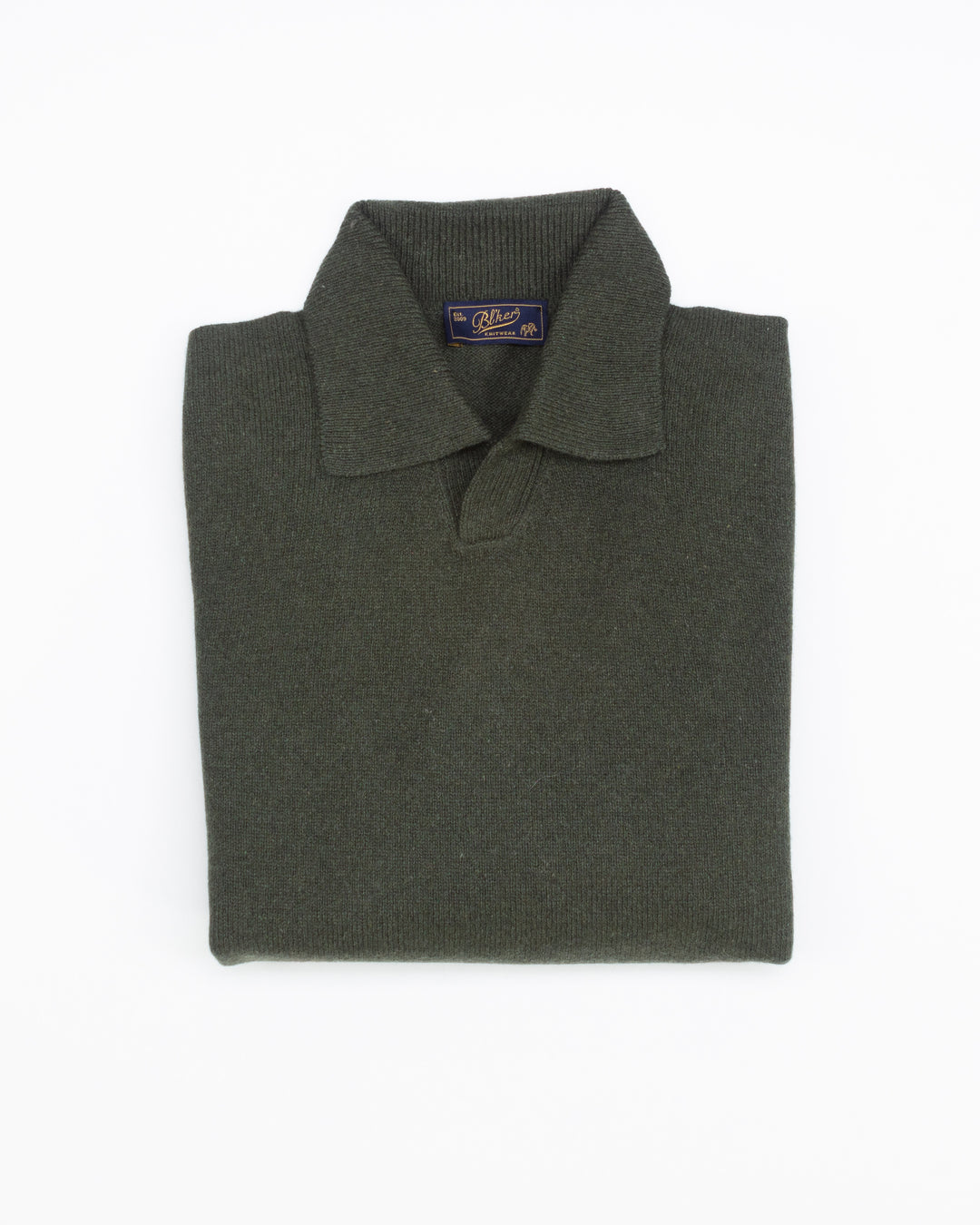 The Skipper Polo Sweater in Green Cashmere