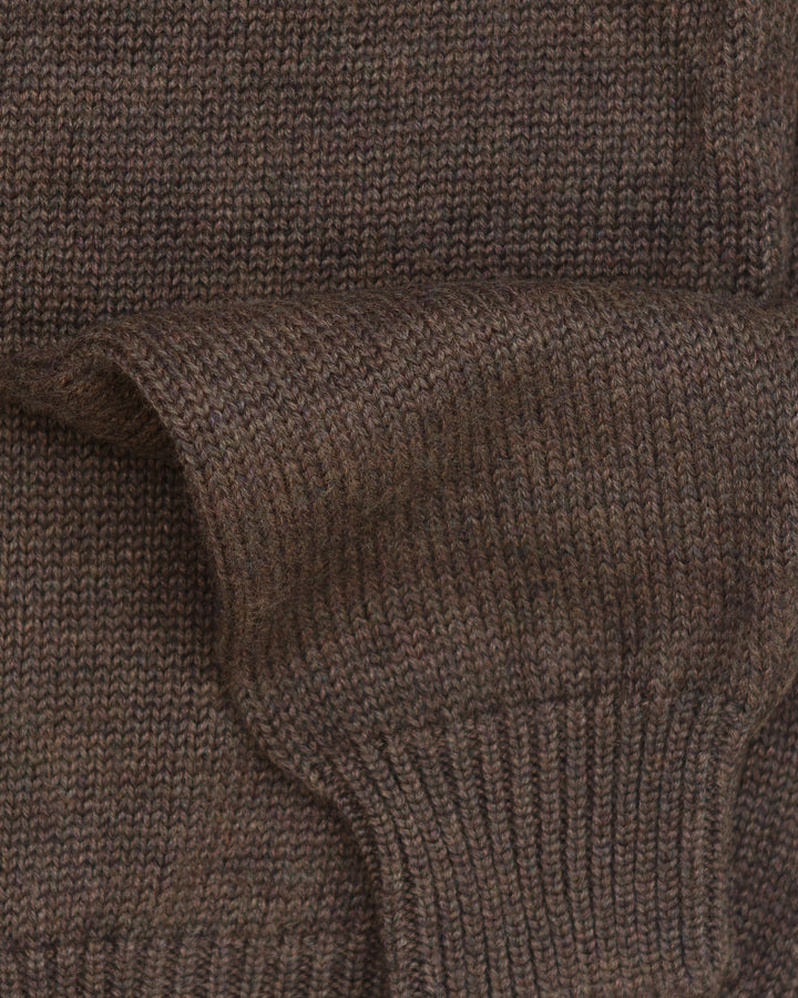 The Dwayne Full Zip in Brown Wool