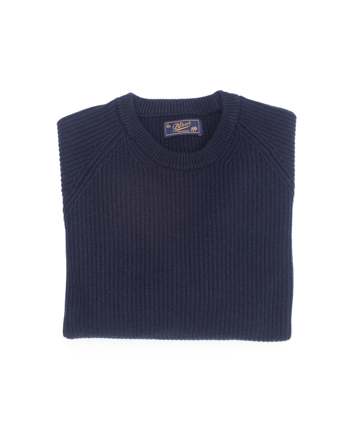 The Bleeker Crewneck in Navy