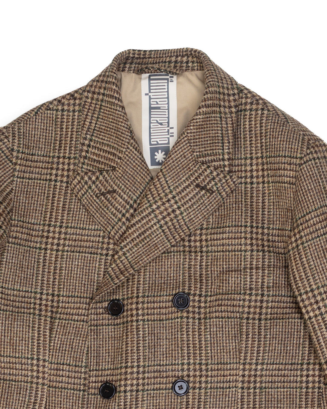 The Alain Coat in Tan Glen Check