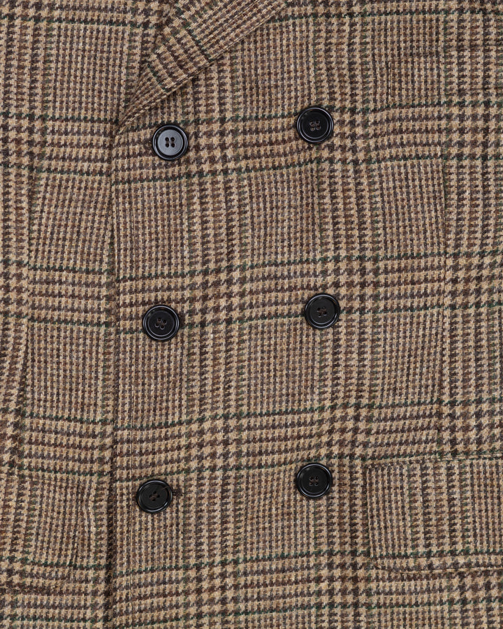 The Alain Coat in Tan Glen Check