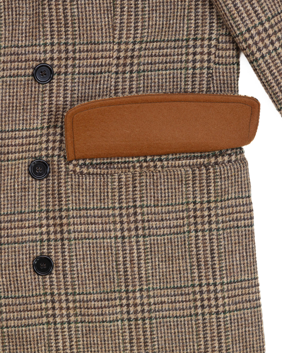 The Alain Coat in Tan Glen Check