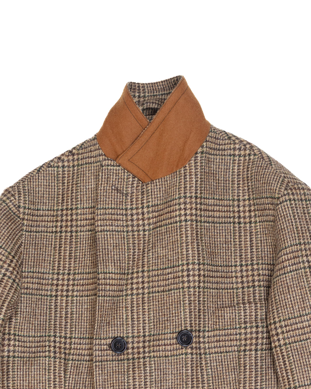 The Alain Coat in Tan Glen Check