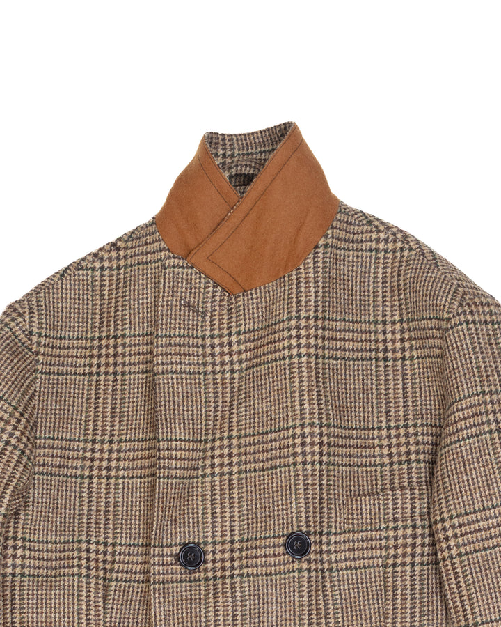 The Alain Coat in Tan Glen Check