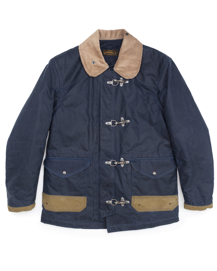 The Bedford Fireman Jacket in Waxed Navy
