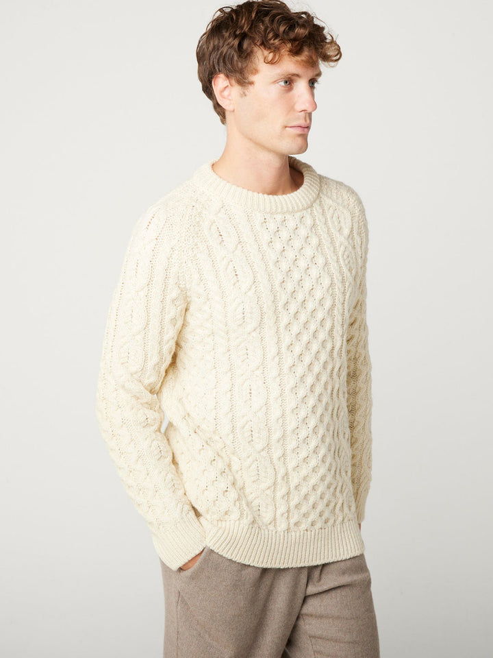 Hudson Aran Jumper in Ecru