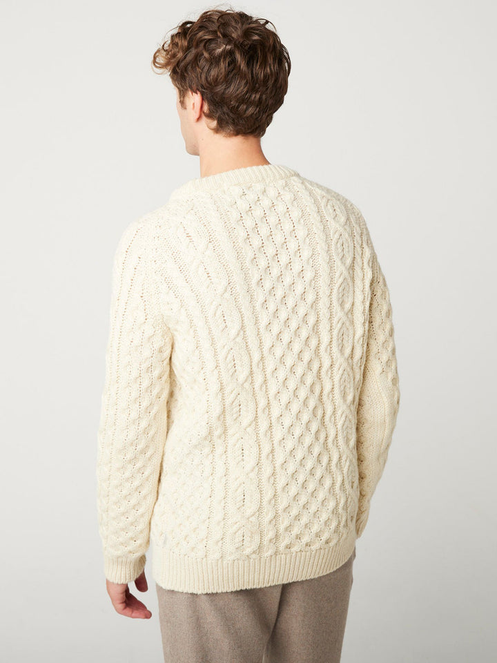 Hudson Aran Jumper in Ecru