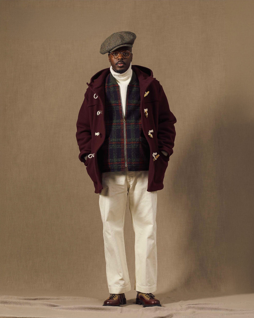 The Ashland Montgomery Coat in Burgundy