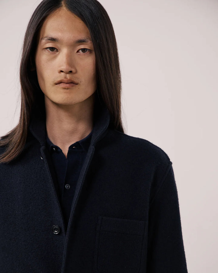 Chore Jacket in Navy Wool