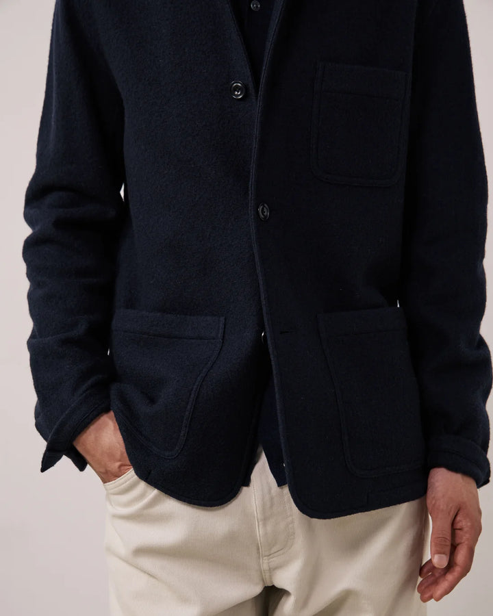 Chore Jacket in Navy Wool