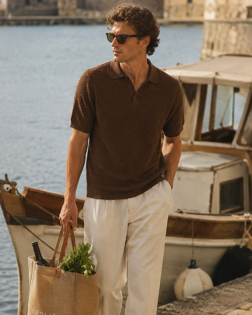 Tec 2 Classic Polo in Brown