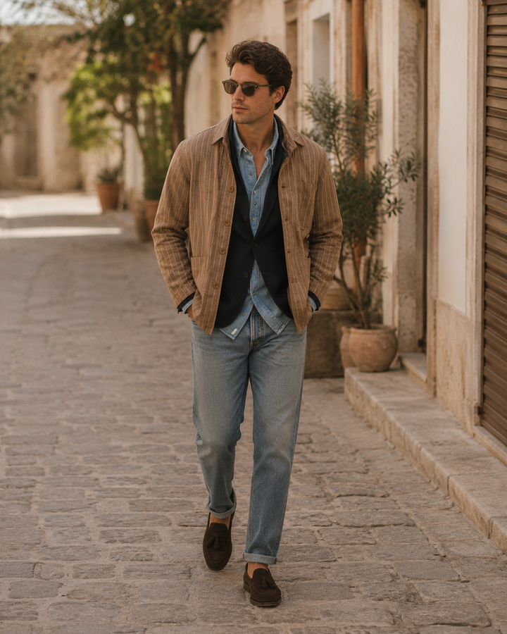 The Creek Overshirt in Beige