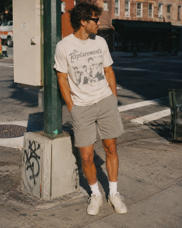 Shannon Fatigue Shorts in Iron Micro Cord