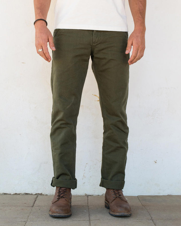 Workers Chino 14oz Slub Army Green