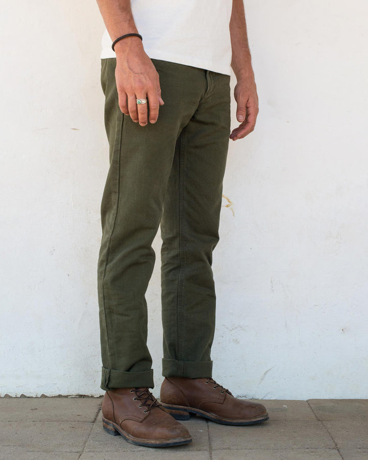 Workers Chino 14oz Slub Army Green