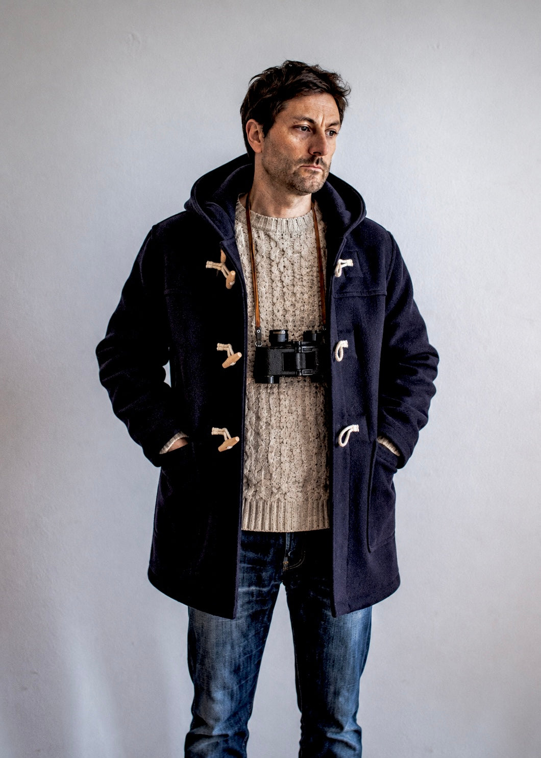 The Stirling Duffle Coat in Navy Wool