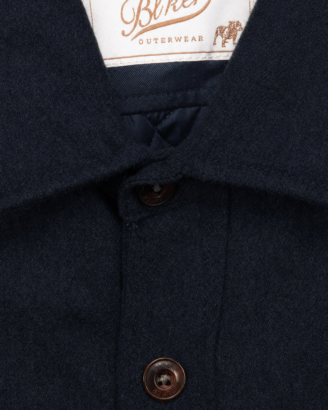 The Hunter Lined Overshirt in Navy Wool