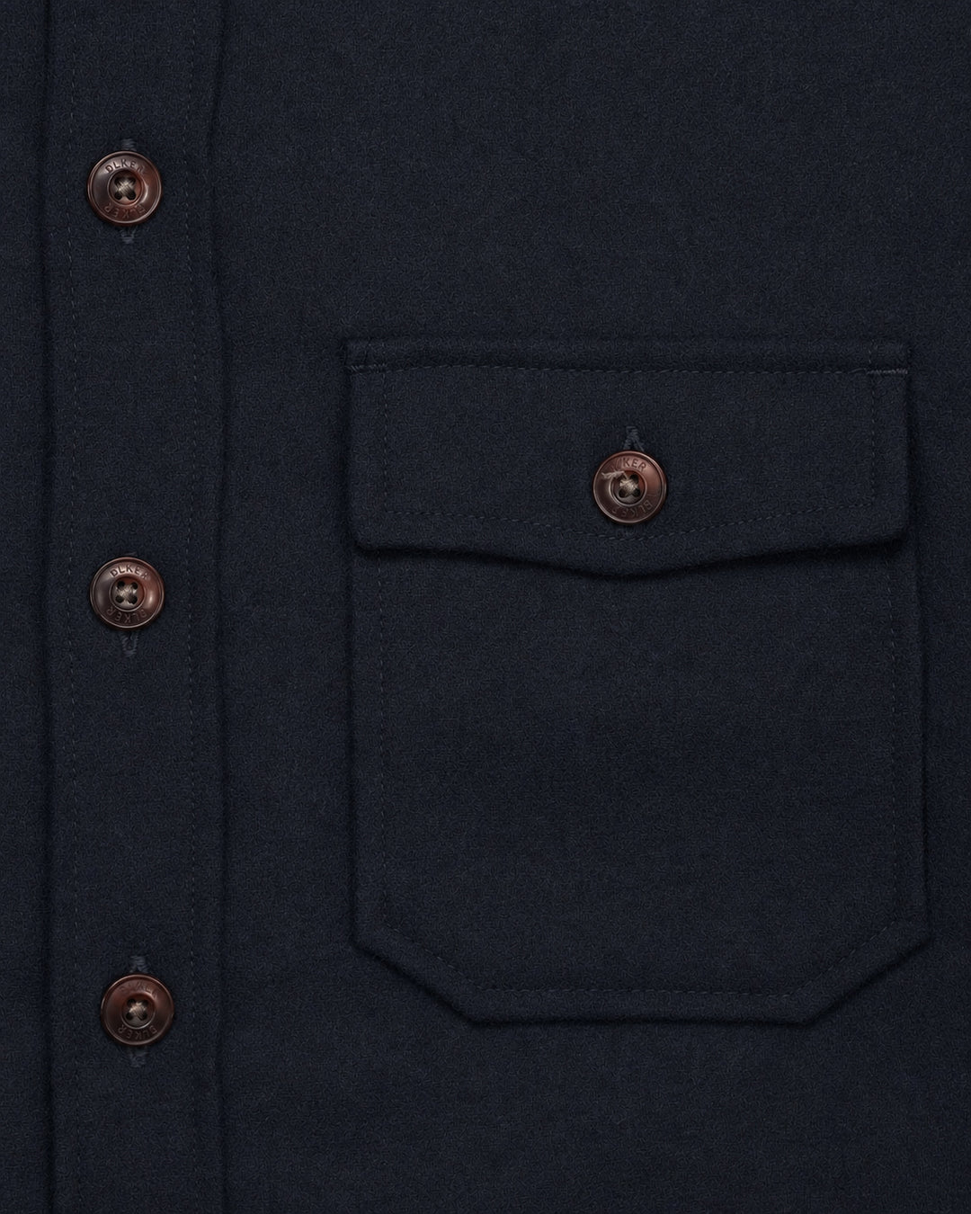 The Hunter Lined Overshirt in Navy Wool