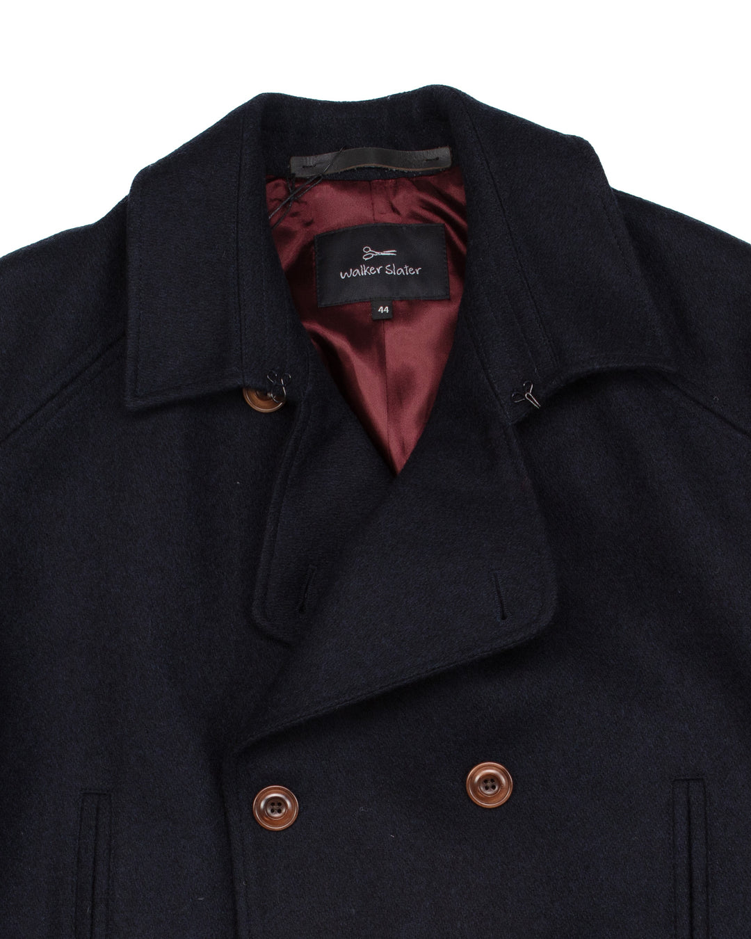 Caban Coat in Navy Melton Wool #1614