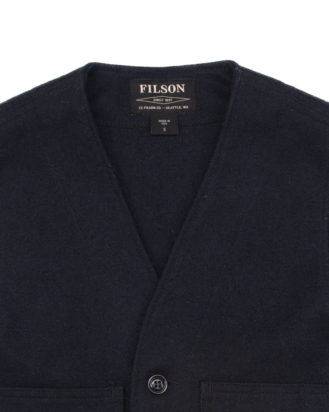 Mackinaw Wool Vest in Navy #1635