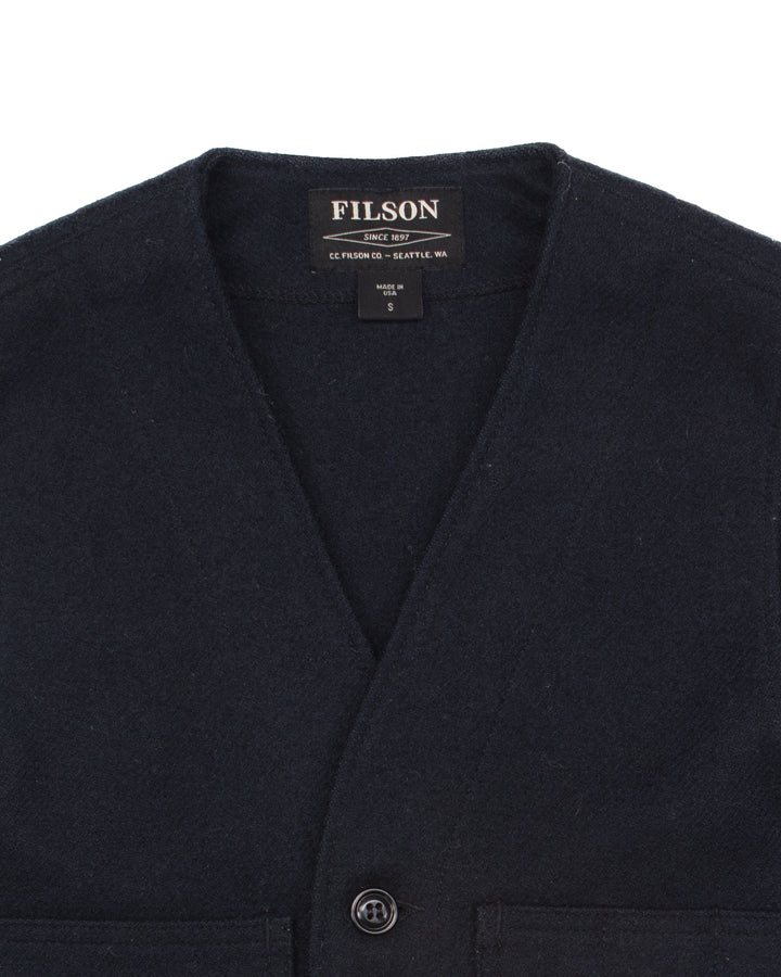 Mackinaw Wool Vest in Navy #1635