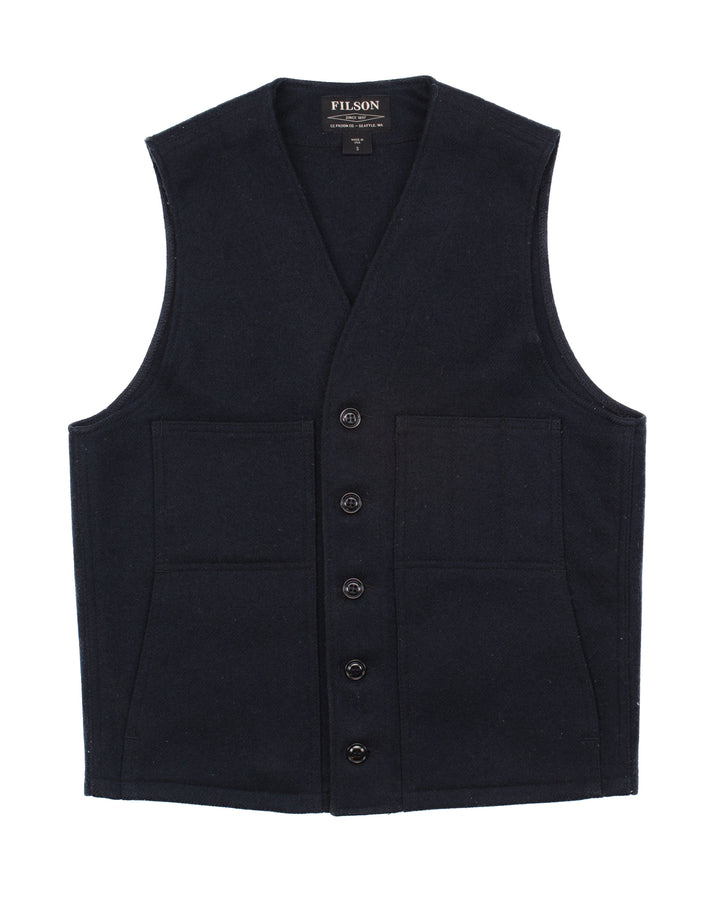 Mackinaw Wool Vest in Navy #1635