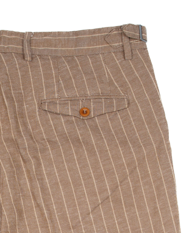 Wyatt Pinstripe Pants in Beige Stripe