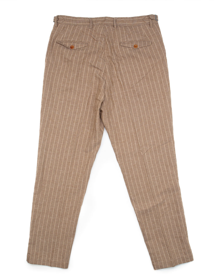 Wyatt Pinstripe Pants in Beige Stripe