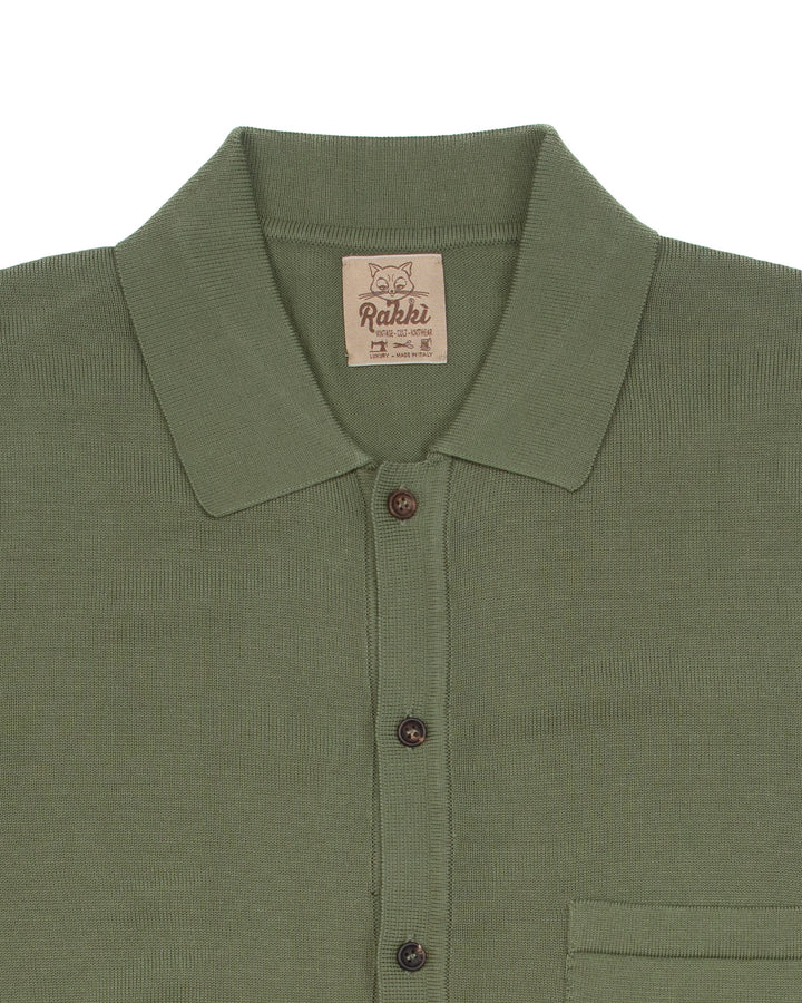 The Voice Polo Shirt in Green Mako Cotton