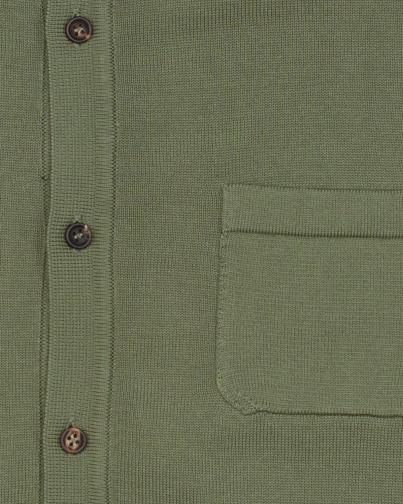 The Voice Polo Shirt in Green Mako Cotton