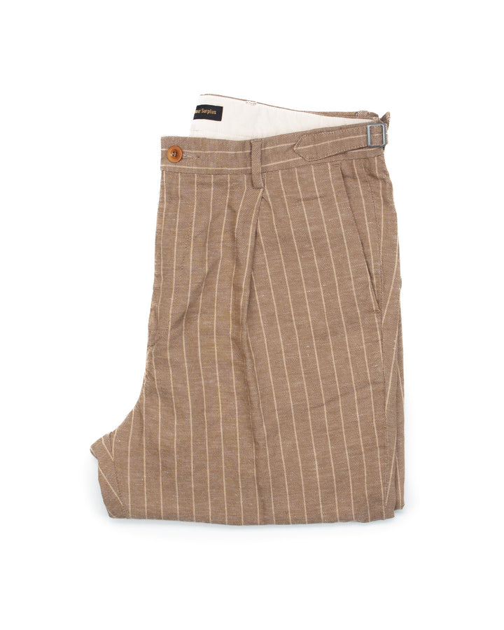 Wyatt Pinstripe Pants in Beige Stripe