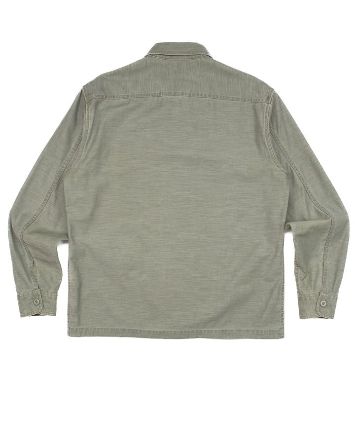 The Surplus Shirt in Fatigue Olive Reverse Sateen #1586
