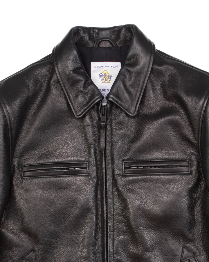 Moto Jacket in Black Steerhide #1615