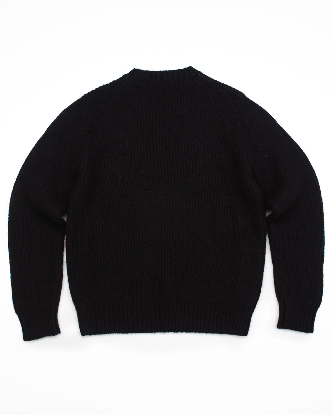 Brushed Shetland Crewneck in Black
