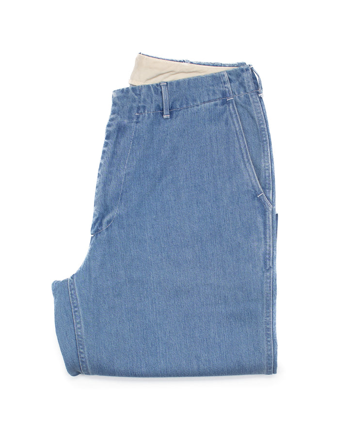 Wide Denim Pants Light Indigo #1540