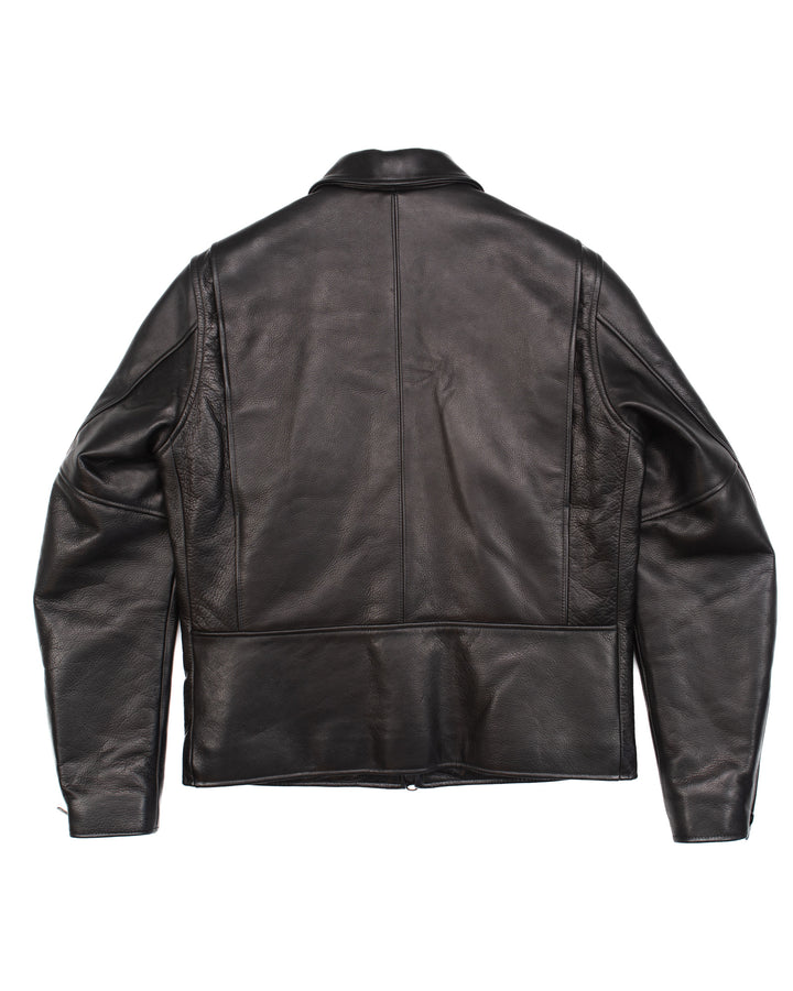 Moto Jacket in Black Steerhide #1615