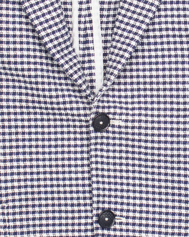 'Dakar' Checked Blazer in Blue #1602
