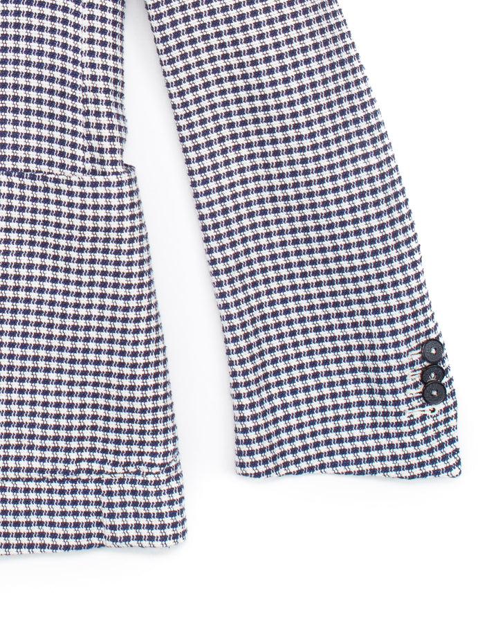 'Dakar' Checked Blazer in Blue #1602
