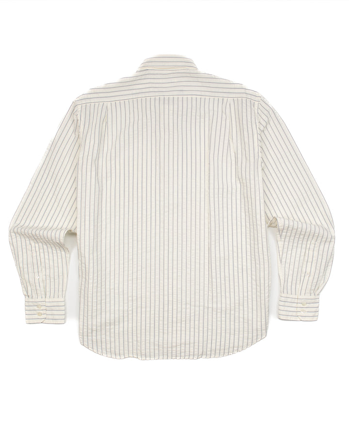 Paul Shirt in Off-White Stripes Seersucker