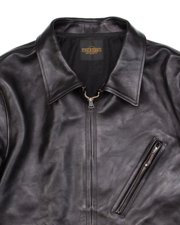 Mariana Leather Jacket in Black Horsehide #1605