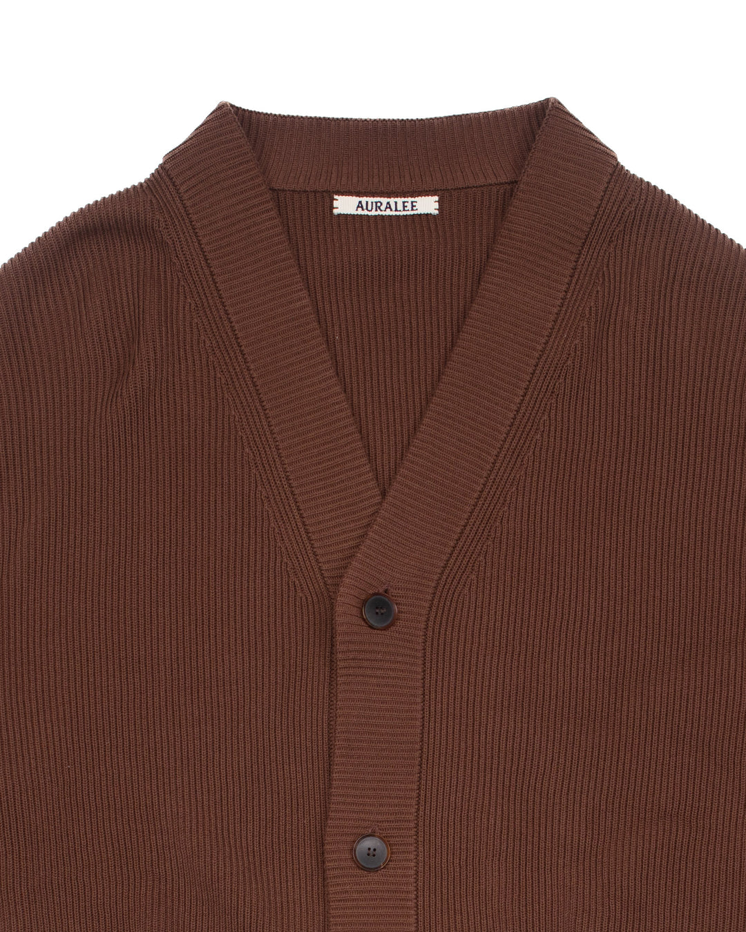 Hard Twist Cotton Cardigan in Brown #1571