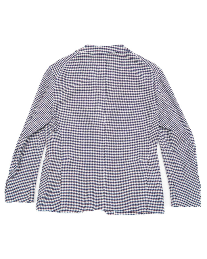 'Dakar' Checked Blazer in Blue #1602