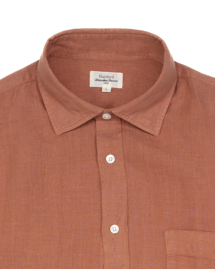 Paul Shirt in Faded Copper Linen