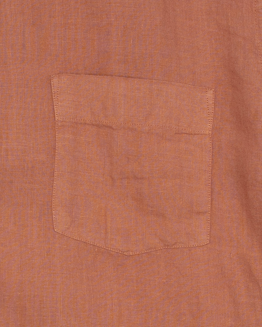 Paul Shirt in Faded Copper Linen